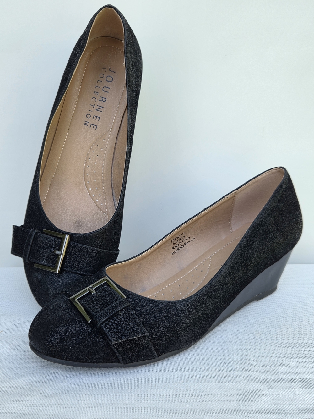 Journee Collection Graysn Wedge Pump Size-WD8